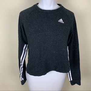 Adidas black crop sweatshirt